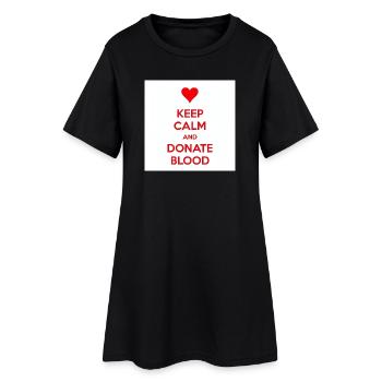 Cœur Calme Donnez du sang - Robe T-shirt Femme - noir - Devant