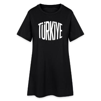 Typographie de la Turquie - Turquie - Robe T-shirt Femme - noir - Devant