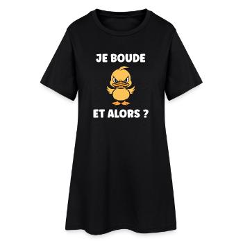 Je Bouge Et Alors ? - Robe T-shirt Femme - noir - Devant