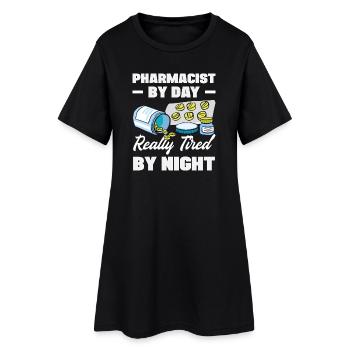 Apotheker Pharmazeutisch-technischer - Frauen T-Shirt-Kleid - Schwarz - Vorne