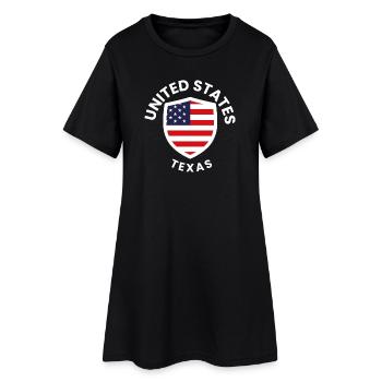 Emblème USA Texas avec bouclier - Robe T-shirt Femme - noir - Devant