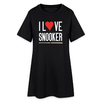 Ich liebe Snooker - Frauen T-Shirt-Kleid - Schwarz - Vorne