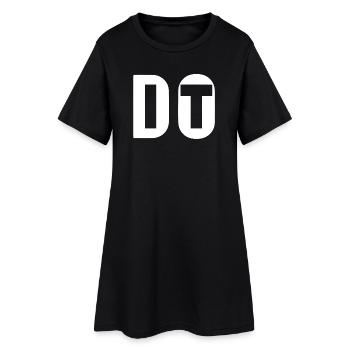 Do It Dont Quit - Frauen T-Shirt-Kleid - Schwarz - Vorne