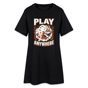 Jeu de Bunny dans les Hamacs - Robe T-shirt Femme - noir - Devant
