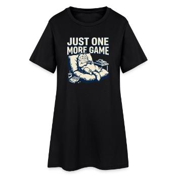 Nur noch ein Spiel Katzenlounge - Frauen T-Shirt-Kleid - Schwarz - Vorne