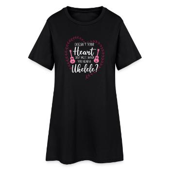 Le ukulélé hawaïen n’est pas ton - Robe T-shirt Femme - noir - Devant