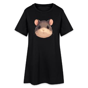 Rat Rat - Robe T-shirt Femme - noir - Devant