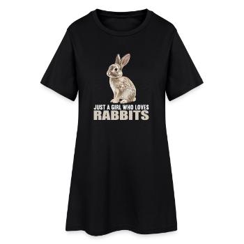 Lapin Lapin - Robe T-shirt Femme - noir - Devant