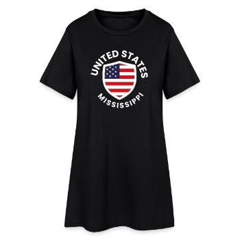 Conception du bouclier du Mississippi des États-Unis - Robe T-shirt Femme - noir - Devant