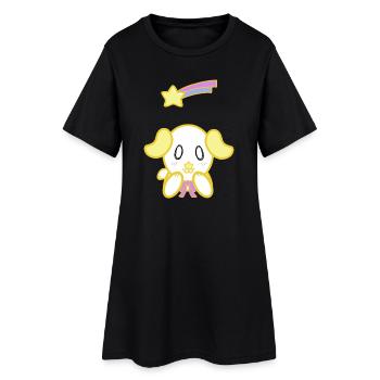 KawaiiDOGGOS - Tirage « Shooting Star » de Twinkle - Robe T-shirt Femme - noir - Devant