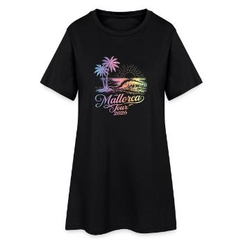 Voyage de Majorque 2026 Coloré - Robe T-shirt Femme - noir - Devant