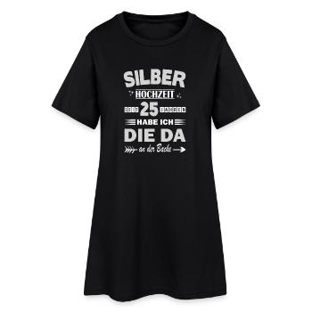 Noces d’argent 25e anniversaire de mariage Épouse - Robe T-shirt Femme - noir - Devant