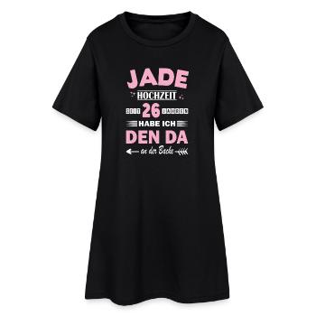 Mariage de Jade 26e anniversaire de mariage Épouse - Robe T-shirt Femme - noir - Devant