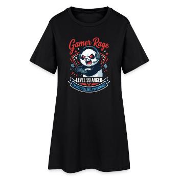 Gamer Panda Level 99 Rage - Women’s T-Shirt Dress - black - Front