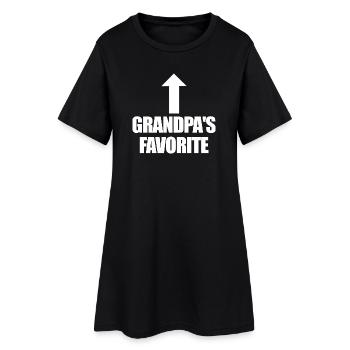 Petit-enfant préféré Lustig Je suis le préféré de Papy - Robe T-shirt Femme - noir - Devant