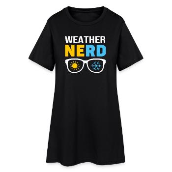 Storm Meteorology Meteorologist Tornado - Women’s T-Shirt Dress - black - Front
