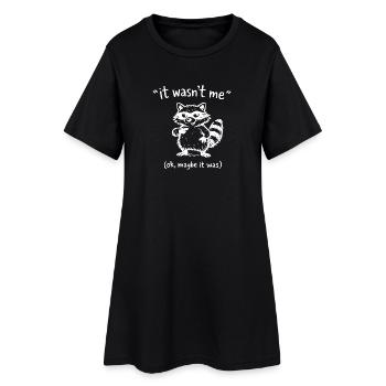 Ce n’était pas moi, peut-être que c’était Raccoon Doodle. - Robe T-shirt Femme - noir - Devant