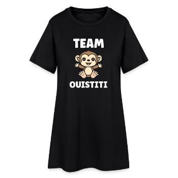 ouistiti - Robe T-shirt Femme - noir - Devant