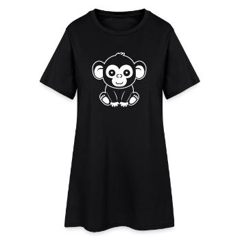 ouistiti - Robe T-shirt Femme - noir - Devant