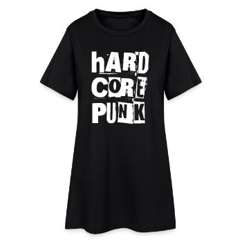 Typographie Hardcore Punk Vieillie - Robe T-shirt Femme - noir - Devant