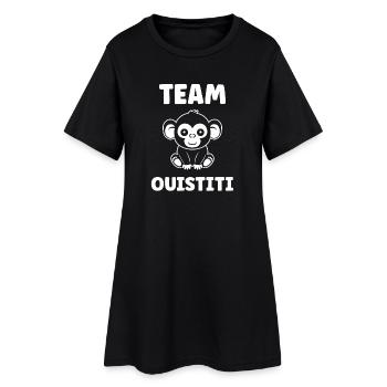 ouistiti - Robe T-shirt Femme - noir - Devant