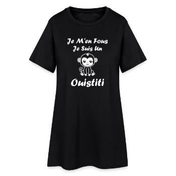 ouistiti - Robe T-shirt Femme - noir - Devant