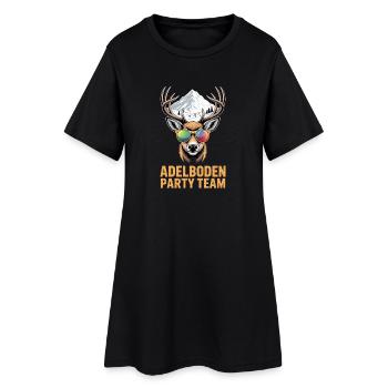 Équipe de fête Adelboden Après Ski - Robe T-shirt Femme - noir - Devant