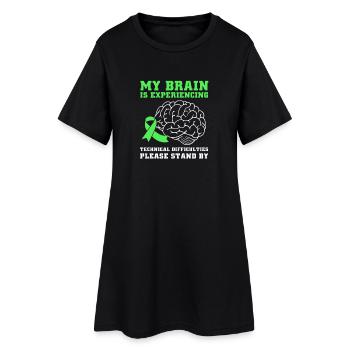 Accident vasculaire cérébral - Robe T-shirt Femme - noir - Devant