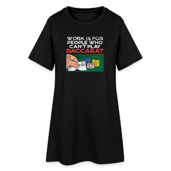Conception du jeu de casino pour joueurs de Baccarat - Robe T-shirt Femme - noir - Devant