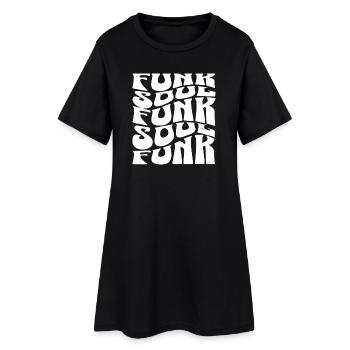 Funk et Soul Musique Typographie Audacieuse - Robe T-shirt Femme - noir - Devant