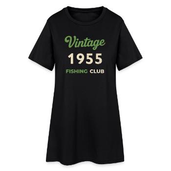 Vintage 1955 – Année de naissance rétro du club de pêche - Robe T-shirt Femme - noir - Devant