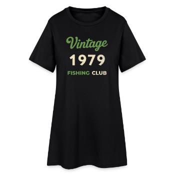 Millésime 1979 – Année de naissance rétro du club de pêche - Robe T-shirt Femme - noir - Devant