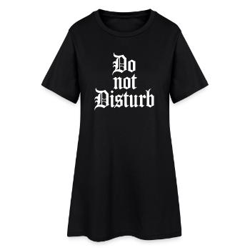 Do Not Disturb Faultier Anti Social Nicht Stören - Frauen T-Shirt-Kleid - Schwarz - Vorne