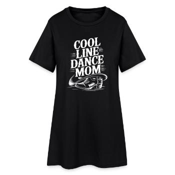 Line Dance Mom – Police vintage audacieuse - Robe T-shirt Femme - noir - Devant