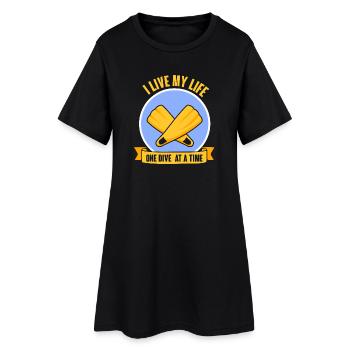 Plongeur Plongeur Snorkeling Plongeur récréatif - Robe T-shirt Femme - noir - Devant