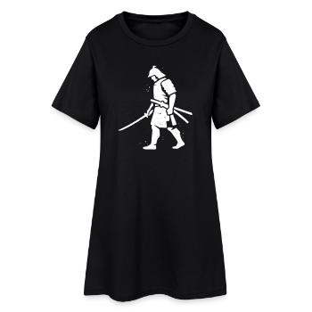 Wandering Ronin Samurai Hat Vector - Women’s T-Shirt Dress - black - Front