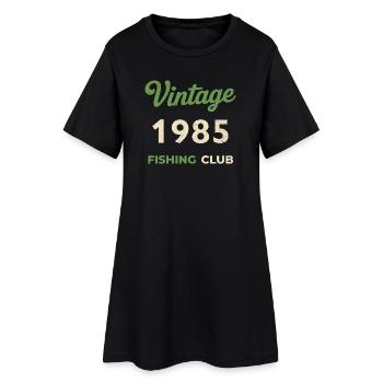 Vintage 1985 – Année de naissance rétro du club de pêche - Robe T-shirt Femme - noir - Devant
