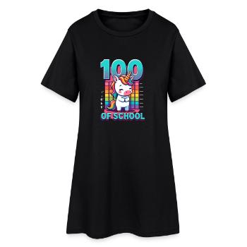 100e jour d’école 100 jour d’école des enfants - Robe T-shirt Femme - noir - Devant