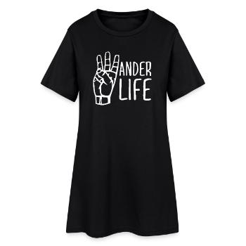 Signe de main Wander Life - West Coast Wanderer - Robe T-shirt Femme - noir - Devant