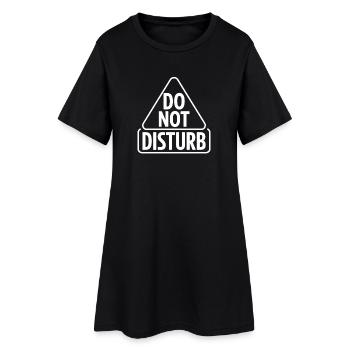 Do Not Disturb Faultier Anti Social Nicht Stören - Frauen T-Shirt-Kleid - Schwarz - Vorne