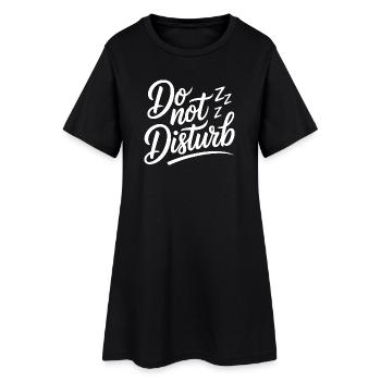 Do Not Disturb Faultier Anti Social Nicht Stören - Frauen T-Shirt-Kleid - Schwarz - Vorne
