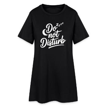 Do Not Disturb Faultier Anti Social Nicht Stören - Frauen T-Shirt-Kleid - Schwarz - Vorne
