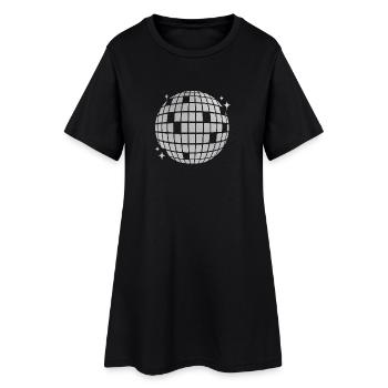 Éclat de mosaïque de boule disco - Robe T-shirt Femme - noir - Devant