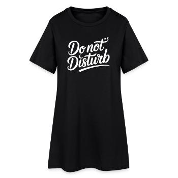 Do Not Disturb Faultier Anti Social Nicht Stören - Frauen T-Shirt-Kleid - Schwarz - Vorne
