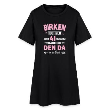 41 Jahre Beziehung Jahrestag Hochzeitstag - Frauen T-Shirt-Kleid - Schwarz - Vorne