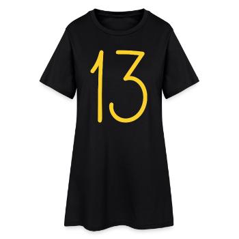13 - Robe T-shirt Femme - noir - Devant