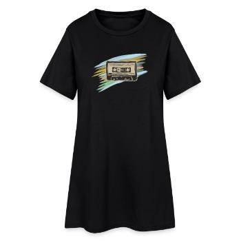 Cassettes Vibe Pinceaux néon - Robe T-shirt Femme - noir - Devant