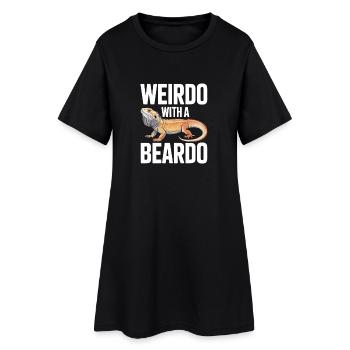 Un Drôle avec un Beardo - Robe T-shirt Femme - noir - Devant