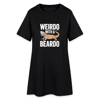 Un Drôle avec un Beardo - Robe T-shirt Femme - noir - Devant