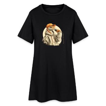 Serpent rapeur en sweat à capuche - Robe T-shirt Femme - noir - Devant